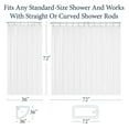 LiBa PEVA 8Gauge Bathroom Shower Stall Curtain Liner, 36" W x 72" H 8G
