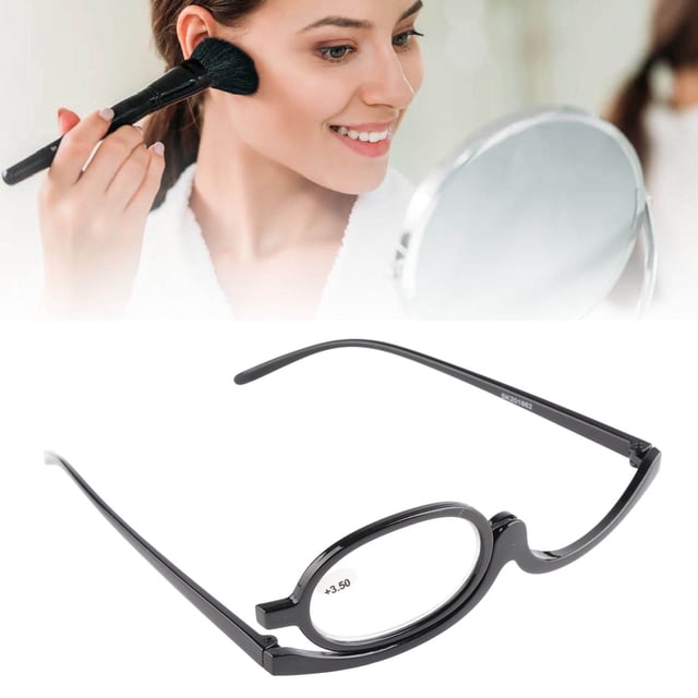 Gafas de Maquillaje, Lentes de Lectura de Maquillaje Portátil de Moda Ergonímico Con Caja para El Hogar