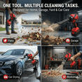 thumbnail image 5 of Cordless Leaf Blower Vacuum, 21V Brushless Electric Leaf Blower with 2 Batteries and Charger, Battery Powered Lawn Blower, 2-in-1 Small Handheld Blower Vacuum with Storage Case for Lawn Care,, 5 of 7