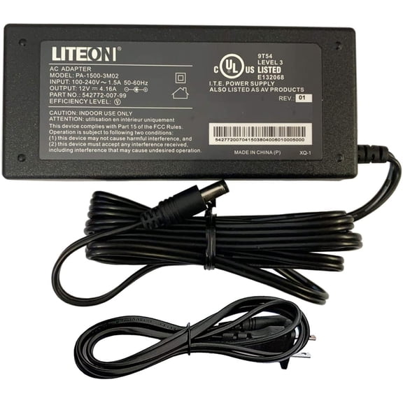 AC DC Adapter for LITE-ON AC Adapter 12VDC 5A 60W (2.1x5.5mm cOnnector)