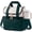 Off White with Dark Green, variant on LOVEVOOK Insulated Lunch Bag For Women,Large Double Deck Adult Lunch Box,Teacher Lunch Tote Bag With Cup Holder,Leakproof Cooler Bag With Adjustable Shoulder Strap For Work Picnic Beach,Larger 15L