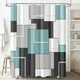 thumbnail image 1 of Bttn Cortina de Ducha Extra Larga de 96 Pulgadas 72 x 96 Juego de Cortinas de Ducha de Tela Impermeable geométrica con Ganchos de plástico Cortina de Ducha de Tela Moderna de Lujo Decorativa para Hote, 1 of 1