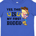 thumbnail image 4 of Inktastic Yes, This is My First Rodeo Cowgirl in Hat and Boots Girls Toddler T-Shirt, 4 of 5