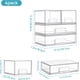 thumbnail image 4 of Juego de 4 cajones de almacenamiento apilables, contenedores organizadores de plástico transparente para suministros de baño, ideal para organización de gabinete, despensa, cuarto de, 4 of 8