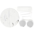 thumbnail image 5 of Fashion Marble Contact Lens Case Portable Contact Lens Box Kit with Mirror (Round) (Silver), 5 of 5