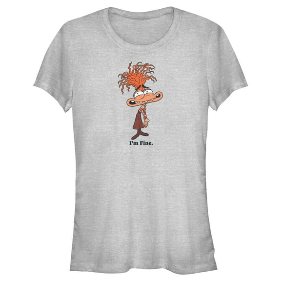 Junior's Inside Out 2 I'm Fine Anxiety Graphic T-Shirt