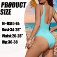 thumbnail image 5 of Traje de baño de una pieza para mujer, traje de baño con control de abdomen, traje de baño push up, bikini con cuello en V para mujer, 5 of 5