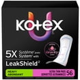 thumbnail image 1 of Kotex Ultra Thin Pads, Heavy Absorbency, 56 Count, 1 of 7