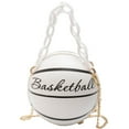 thumbnail image 3 of zttd women shoulder bag chain basketball shaped purse round body handbag a, 3 of 6