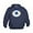 Navy, variant on - Blue Evil Eye With Gold Accents Sweatshirt - Kids Hooded Sweatshirt, Classic Hoodie
