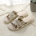 thumbnail image 4 of Abcelit Promotion!Linen Indoor Home Slippers For Men And Women Home Garden Household Commodities Slippers,E,XL, 4 of 6
