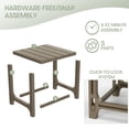 thumbnail image 2 of WestinTrends Outdoor 18" HDPE Square Adirondack Patio Side Table, Weathered Wood, 2 of 14