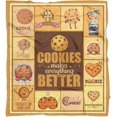 thumbnail image 5 of Cookies Blanket Cute Cartoon Food Theme Throw Blanket Cookies Pattern Flannel Blanket for Kids Teens Adults Boys and Girls 50x60 Inch, 5 of 5