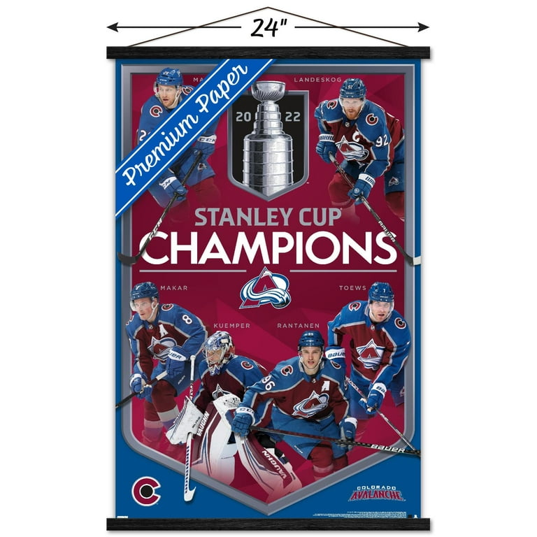 NHL Colorado Avalanche - 2022 Stanley Cup Champions Wall Poster with Push  Pins, 14.725 x 22.375 