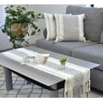 thumbnail image 6 of Small Coffee Table Runner with Tassels 14x48 Inches, Grey & Off White | Cotton Woven Washable Boho Dresser Scarf for Bedroom | Farmhouse Console Tabletop Centerpiece Boho Decorations, 6 of 6