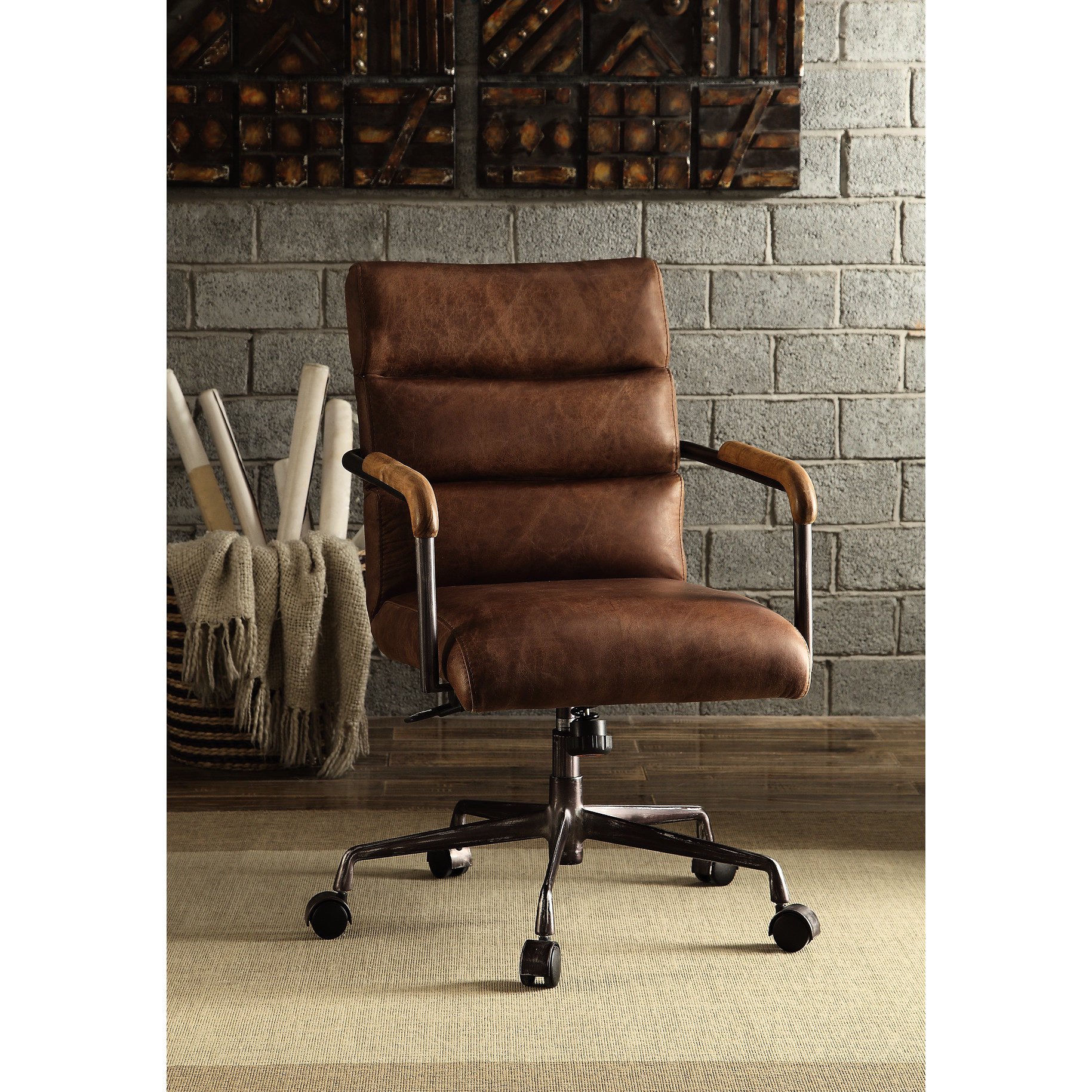 brown leather high - back product