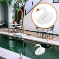 thumbnail image 3 of Floating Swan Statue Figurine Resin Craft Sculpture for Garden Pond Pool, 3 of 6
