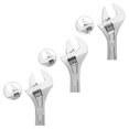 thumbnail image 4 of MAXPOWER 3PCS Heavy Duty Adjustable Wrench Set, Adjustable Shifter Movable Spanners with Extra Large Jaw Capacity, Drop Forged Cr-V Steel, Chrome Finish, Metric/SAE, Includes 6-Inch, 8-Inch, 10-Inch, 4 of 15