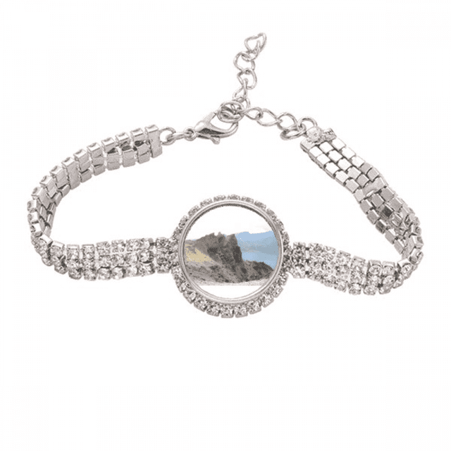 Tianchi Cliff Pulsera de tobillera de cadena de tenis, joyería de diamantes