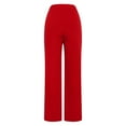 thumbnail image 4 of Scyoekwg Work Pants for Women High Waist Stretch Soft Comfy Athletic Workout Yoga Pants Fashion Casual Business Trousers with Pocket(V03_Red,M), 4 of 6
