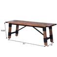 thumbnail image 2 of Mod Industrial Rustic Wood Bench, 2 of 9