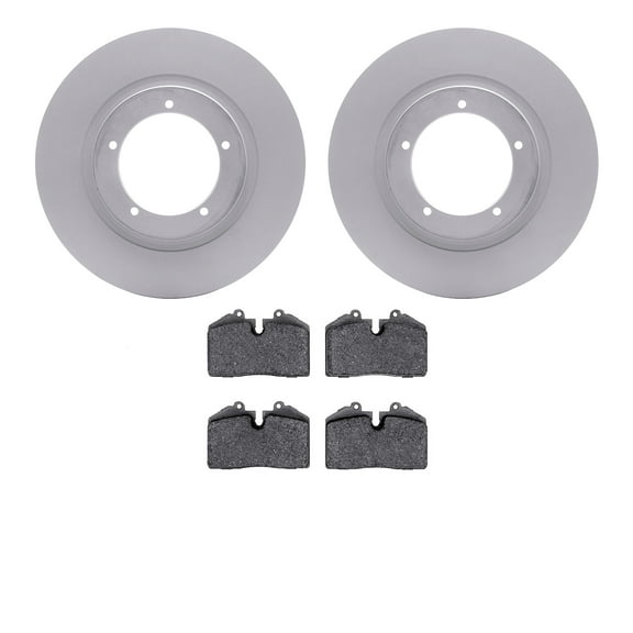 Dynamic Friction Company Front Geospec Brake Rotors with 5000 Euro Ceramic Brake Pads 4602-02006