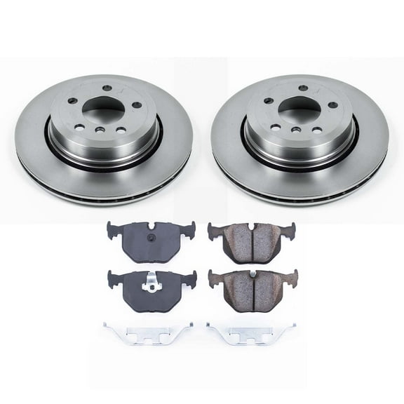 Ultimate Brakes Rear Ceramic Brake Pad and Rotor Kit with Hardware WM80578