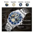 thumbnail image 3 of Reloj pulsera Skmei 7039 color plateado - fondo azul/negro, 3 of 8