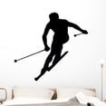 thumbnail image 1 of Skiing Silhouette Wall Decal Sticker, Wallmonkeys Peel & Stick Vinyl Graphic (48 in W x 44 in H, 1 of 4