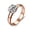 rose gold, variant on Round Solitaire White, Cubic Zirconia Engagement Rings, Stainless Steel, Count per Pack 1
