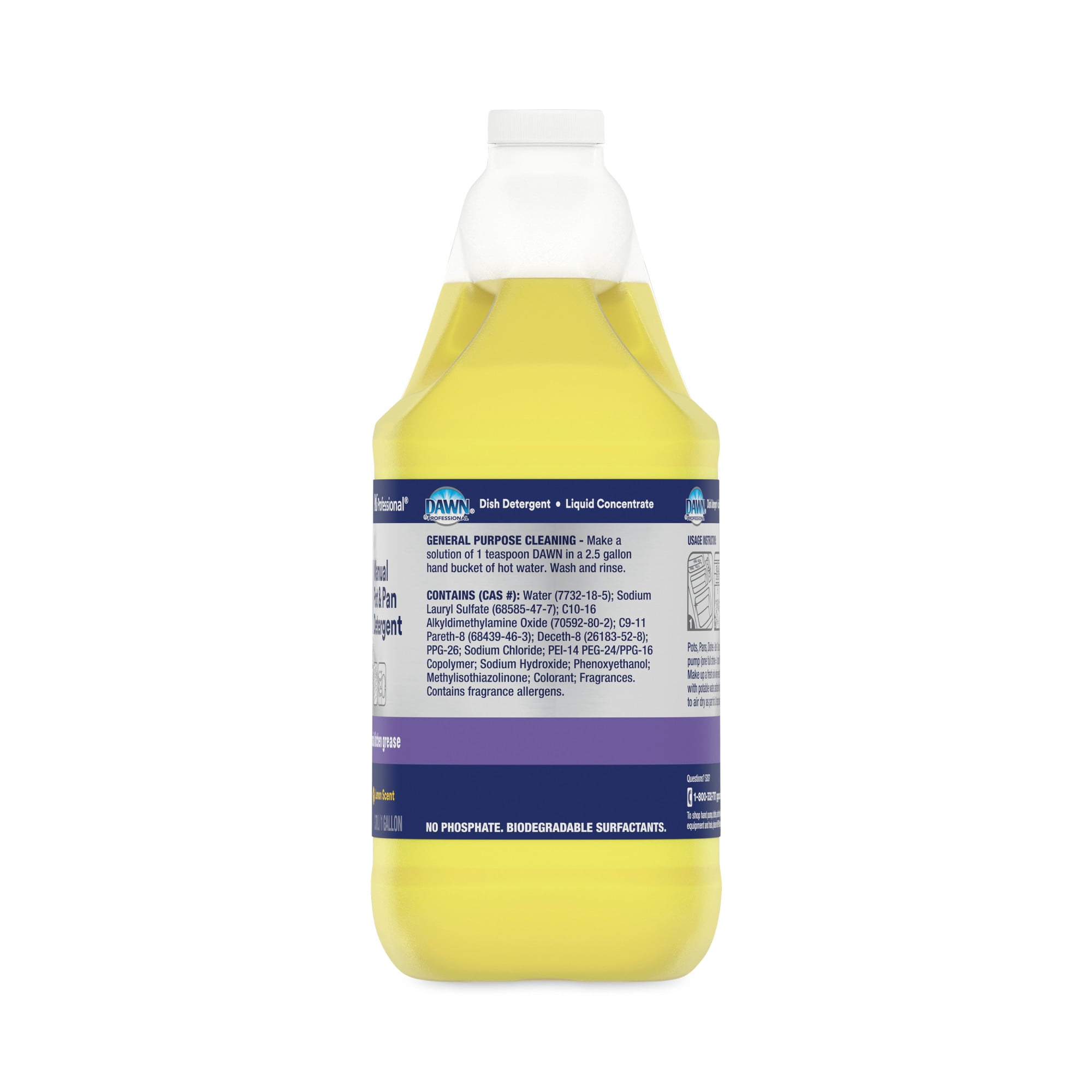 Dawn Professional Manual Pot/Pan Dish Detergent, Lemon, 4/Carton