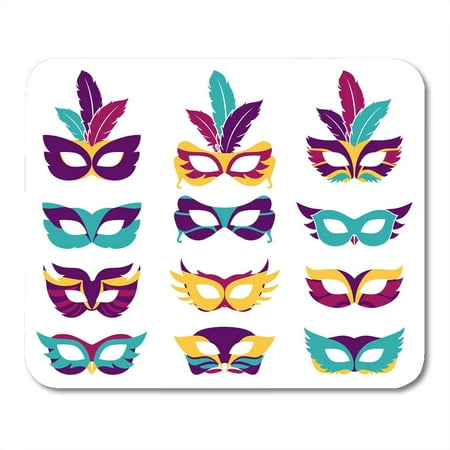 SIDONKU Eye Colorful Carnival Party Masks Masque Silhouette Theater and Mystery Masquerade Venetian Fantasy Mousepad Mouse Pad Mouse Mat 9x10 inch