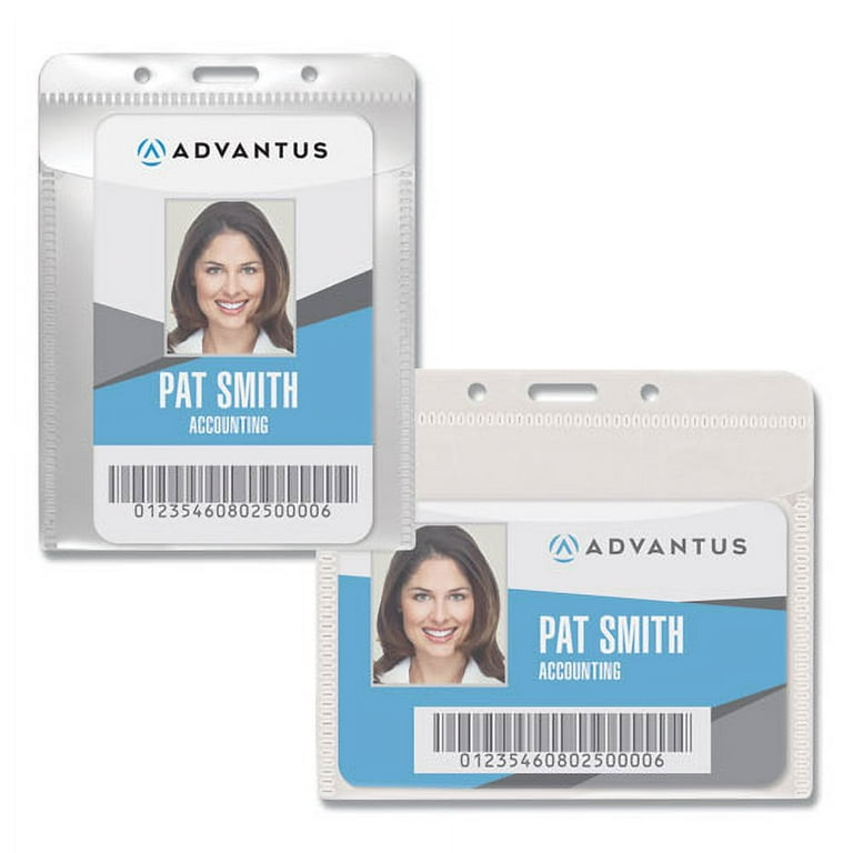 PVC-Free Badge Holders, Horizontal, Clear 4.5 PVC-Free Badge Holders, Horizontal, Clear 4.5