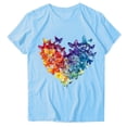 thumbnail image 4 of Liquidation d'Économies! BEFOKA Hauts pour Femmes Grande Taille en Liquidation, Blouse T-shirt d'Été Décontractée pour Femmes, T-shirt Imprimé à Col Rond à Manches Courtes pour Femmes, Haut à Manches Courtes à Col Rond, 4 of 4