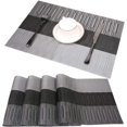 thumbnail image 4 of Manteles individuales y posavasos de vinilo, lavables, resistentes al calor, antideslizantes, material de primera calidad para uso en interiores y exteriores, juego de comedor resistente al aceite y, 4 of 5