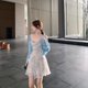 thumbnail image 2 of 2023 Chiffon Sexy Mini V-neck Dress Women Spaghetti Straps Floral Thin Ladies Dresses Summer High Waist Party Club Woman DressM Gao Jinjia LED, 2 of 2