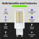 thumbnail image 4 of Bombilla Feit Electric BPG940/830 LED, 500 lúmenes, cálida, 4 of 8
