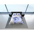 thumbnail image 4 of Azul y Blanco Peonía Azul Doona Cubierta, Floral Colcha Dormitorio Set, 4 of 4