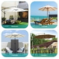thumbnail image 3 of Sonerlic 6x9 FT Market Umbrellas and Shade, Table Umbrella for Patio and Outdoor With Tilt Button for Deck, Garden and Pool,Taupe, 3 of 7