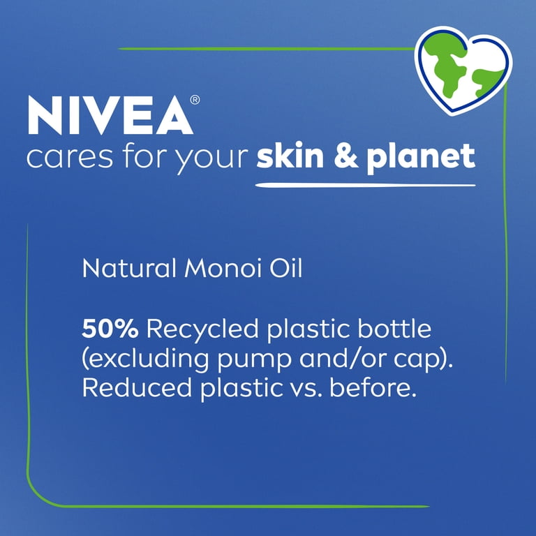 4 pack) NIVEA Oil Infused Coconut and Monoi Oil Body Lotion for