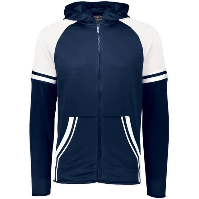 Adult Retro Grade Jacket, Navy & White - Small