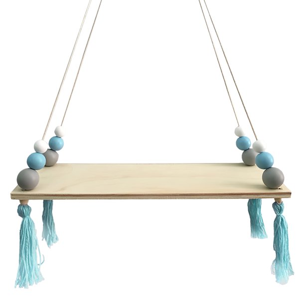 Decoración Nórdica Para Niños, Estante De Almacenamiento Con Borlas, Estante Para Colgar En La Pared, Juguetes De Madera, Modelo De Habitación Para Bebés Y Niños, Decoración Ártica Para El Hogar sonducket HA026156-02
