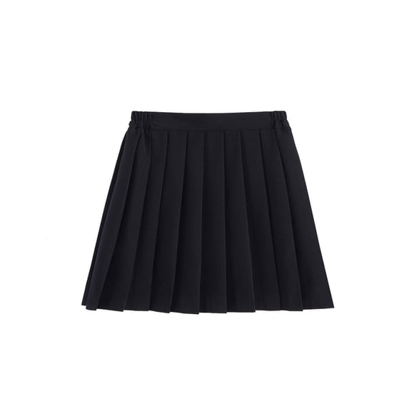 Ixbnca Jupes Plissées pour Filles Robe Uniforme Scolaire Jupes Enfants Filles Taille Élastique Mini Jupes Trapèze