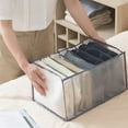 thumbnail image 4 of Organizador de armario, organizador de armario plegable con caja de almacenamiento con compartimentos, lavable, borde de tela Oxford engrosado, ahorro de espacio, almacenamiento de rejilla visible,, 4 of 6