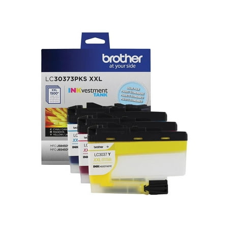 Brother - LC30373PKS 3-Pack Super High-yield INKvestment Tank Ink Cartridges - Cyan/Magenta/Yellow