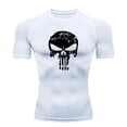 thumbnail image 4 of Camiseta de compresión para hombre, ropa deportiva de superhéroe para gimnasio, correr, Rashguard, de secado rápido, de manga corta, nueva, 4 of 5