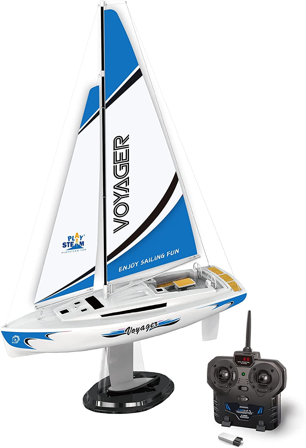 PlaySTEAM Voyager 280 2.4G Sailboat-Blue