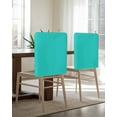thumbnail image 5 of nqOlkjepod Turquoise Chair Covers Set of 8, Decorative Chair Back Cover, Modern Pure Turquoise Dining Room Chair Slipcovers Removable Chair Protectors Covers for Party Banquet, 5 of 7