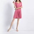 thumbnail image 4 of Kadahis Womens Nightgown, Womens Round Neck Loungewear Sleep Dress Casual Loose Caftan Modal Long Night Shirt, 4 of 5