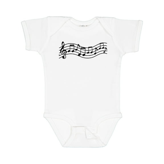 Inktastic Music Staff Musical Boys or Girls Baby Bodysuit